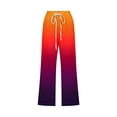 thumbnail image 4 of Sexlip Womens Elastic Waist Capri Pants Gradient Design Drawstring Detail Soft Fabric Relaxed Silhouette for Daily Leisure Multicolor M, 4 of 5