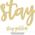 thumbnail image 5 of Big Dot of Happiness Golden Birthday - Happy Birthday Party Letter Banner Decoration No-Mess Real Gold Glitter Stay Golden Banner Letters, 5 of 8