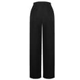 thumbnail image 5 of Enjoytime Comfy Pants Women Solid Color Elastic Waist Lounge Pants with Side Pockets Office Business Casual Trousers Black XXL, 5 of 7