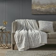 thumbnail image 3 of Madison Park Zuri Faux Fur Decorative Square Pillow, 20x20" - Snow Leopard, 3 of 3