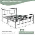 thumbnail image 2 of Heavy Duty Metal Platform Bed Frame with Headboard-Full Size, 2 of 10