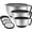 Set of 3 with Graters-Black, variant on Rorence 3-Piece Non-Slip Mixing Bowls Set, Stainless Steel Nesting Salad Bowls with Pour Spout, Handle and Lids, 1.5/3/5 Quart, Black