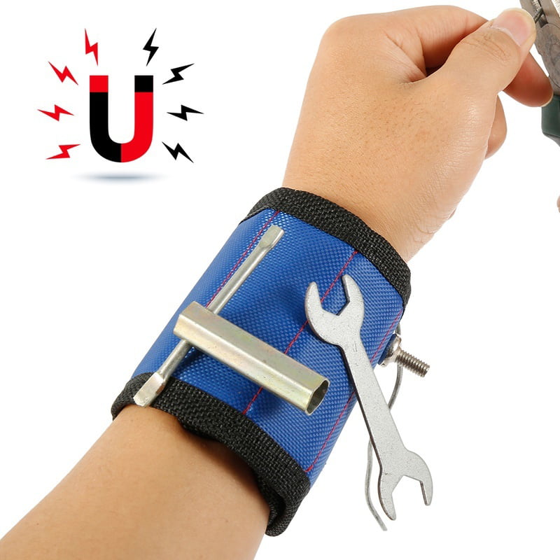 Magnetic Wristband Tool Bag Electrician Belt Screws Nail Drill Bit Holder Repair 