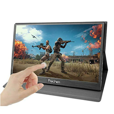 Prechen Portable Touchscreen Monitor,15.6 inch USB Touch Screen Monitor 1920x1080 Resolution with Dual HDMI Interface USB