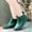 Green, variant on Women's Ankle Rain Boots, Low-Cut Short All-Season Use Everyday Casual Casual Shoes Black 6