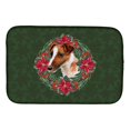 thumbnail image 1 of Carolines Treasures CK1513DDM Smooth Fox Terrier Poinsetta Wreath Dish Drying Mat, 1 of 1