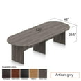thumbnail image 2 of GOF 6FT, 8FT, 10FT Conference Table Chair (G11921B) Set, Cherry, Espresso, Mahogany, Walnut , Artisan Grey, 2 of 2