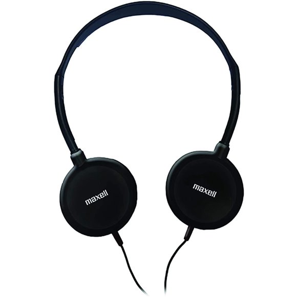 Auriculares estéreo portátiles Maxell 190318 ajustables, ligeros y de sonido dinámico, 32 Ohms, blancos azules negros