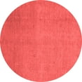 thumbnail image 1 of Ahgly Company Machine Washable Indoor Round Abstract Red Modern Area Rugs, 5' Round, 1 of 4