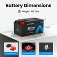 thumbnail image 5 of VATRER POWER 12.8V 460Ah Low Temp Cutoff LiFePO4 RV Battery, APP Monitoring, Built-in 250A BMS, Max. 3200W Load Power, 5880Wh Usable Energy, 5000+ Cycles Lithium Battery, Perfect for RV, Motorhomes, 5 of 9