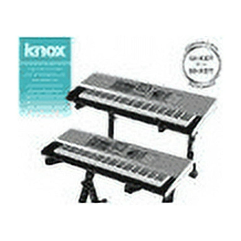 Knox Gear Z-Style Two Tier Electronic Keyboard Stand, Music Double