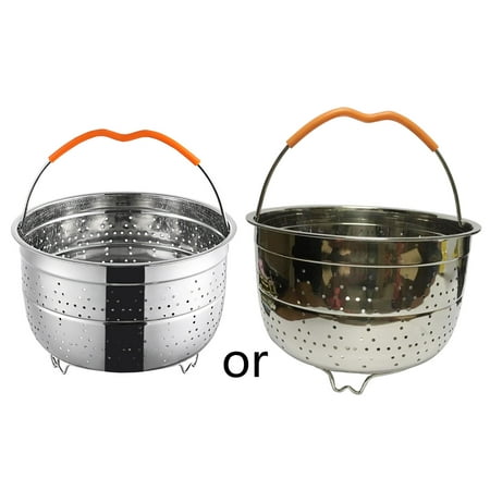 

TRINGKY 304 Stainless Steel Anti-scald Steamer Basket with Handle for 3/6/8 Quart Pressure Cooker Insert Vegetable Fruit Drainer