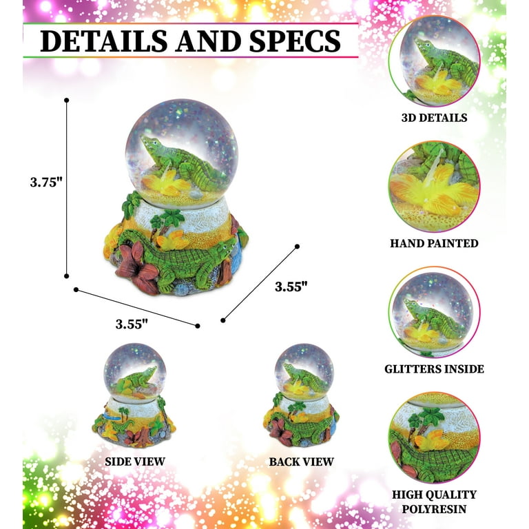 CoTa Global Alligator Snow Globe Dome Resin Wild Animal Collection