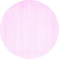 thumbnail image 1 of Ahgly Company Indoor Round Solid Pink Modern Area Rugs, 3' Round, 1 of 4