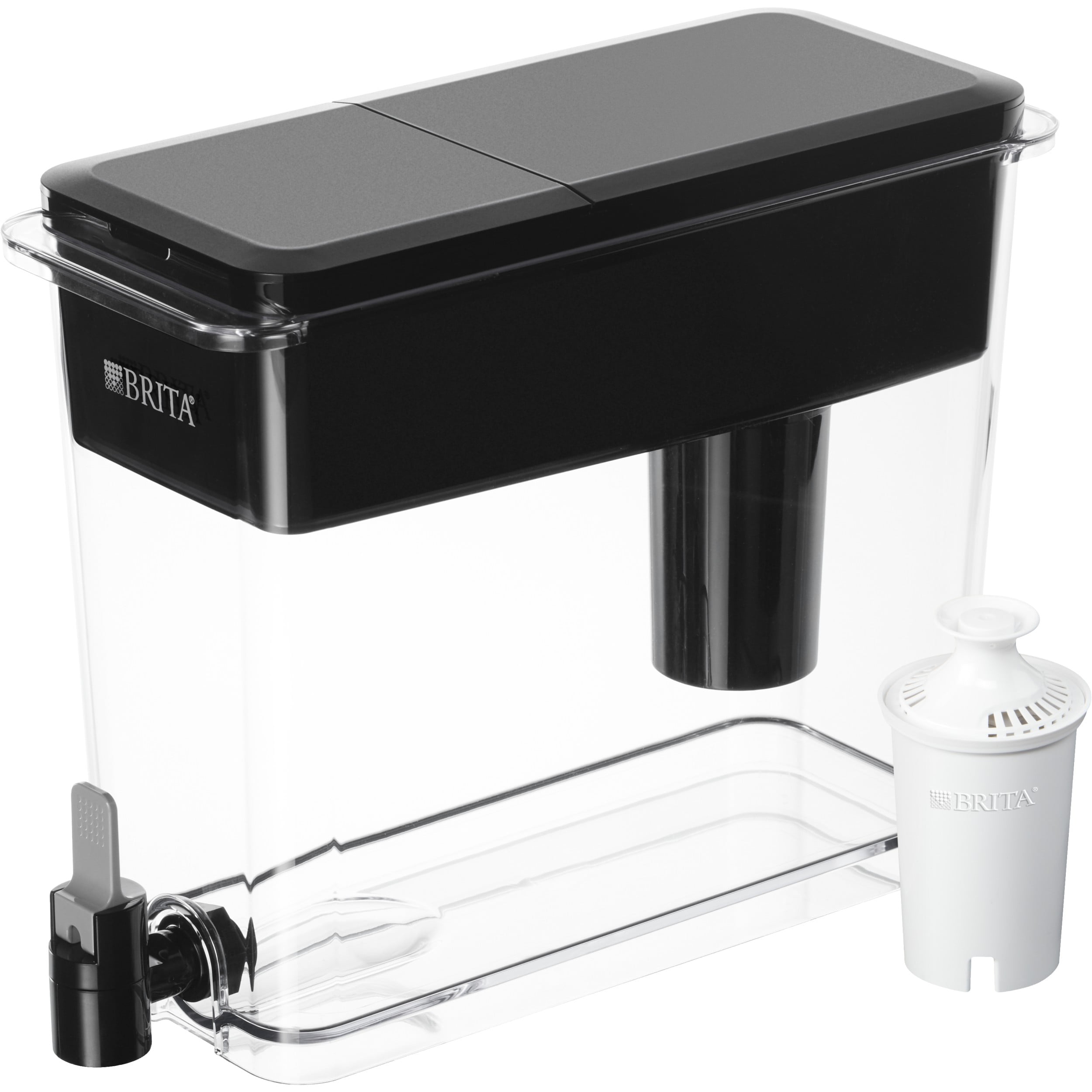 Brita Extra Large 18 Cup UltraMax Water Dispenser and Filter - BPA Free - Black