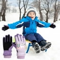 thumbnail image 6 of Tyidzon Kids Ski Snow Gloves, Winter Windproof Waterproof Thermal Gloves for Boys & Girls, Fits Youth Winter Sports, Skiing, Snowboard, 6 of 9