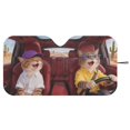 thumbnail image 3 of HUIACONG Cat Road Trip Print Protector Car Windshield Sun Shade UV Reflective Heat Reflector Interior Protection Windshield Sunshade for Universal Fit Front Window, 3 of 7