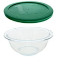 thumbnail image 3 of Pyrex (4) 322 1qt Glass Mixing Bowls and (4) 322-PC 1qt Green Mixing Bowl Lids, 3 of 4