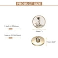 thumbnail image 2 of 5pcs 40L Gold White Faux Pearl Buttons 25mm 1" Dia 0.43" Thick Plastic Round Sewing Button Replacement Craft Fastener for Coat Clothing DIY Crafts Style H, 2 of 7