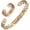 Golden, variant on 6.5'' Pure Copper Bracelets for Women Men, Fashion Cuff Copper Bangle, Gift for Dad&Mom,CPB-0946A