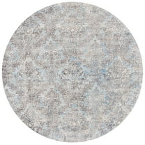 SAFAVIEH Mirage Jacqueline Floral Area Rug, Light Blue/Grey, 6' x 6' Round