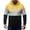 Yellow, variant on Xdegoge Mens Color Block Hoodie Long Sleeve Pullover Sweatshirt with Kangaroo Pocket Casual Athletic Drawstring Track Activewear for Workout Gym Fall Everyday Wear Hooded Tops