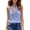 Blue, variant on Venzia Women‘s Summer V Neck Button Down Tank Top – Sleeveless Casual Blouse with Ruffle Detail, Lightweight Dressy Vest for Date Night & Club YellowA XL