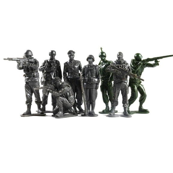 JIAHAOO 8pc 1/18 Scale Special Forces Soldiers Action Figures 10cm Tall Poseable Weapon Accessories Military Collectors