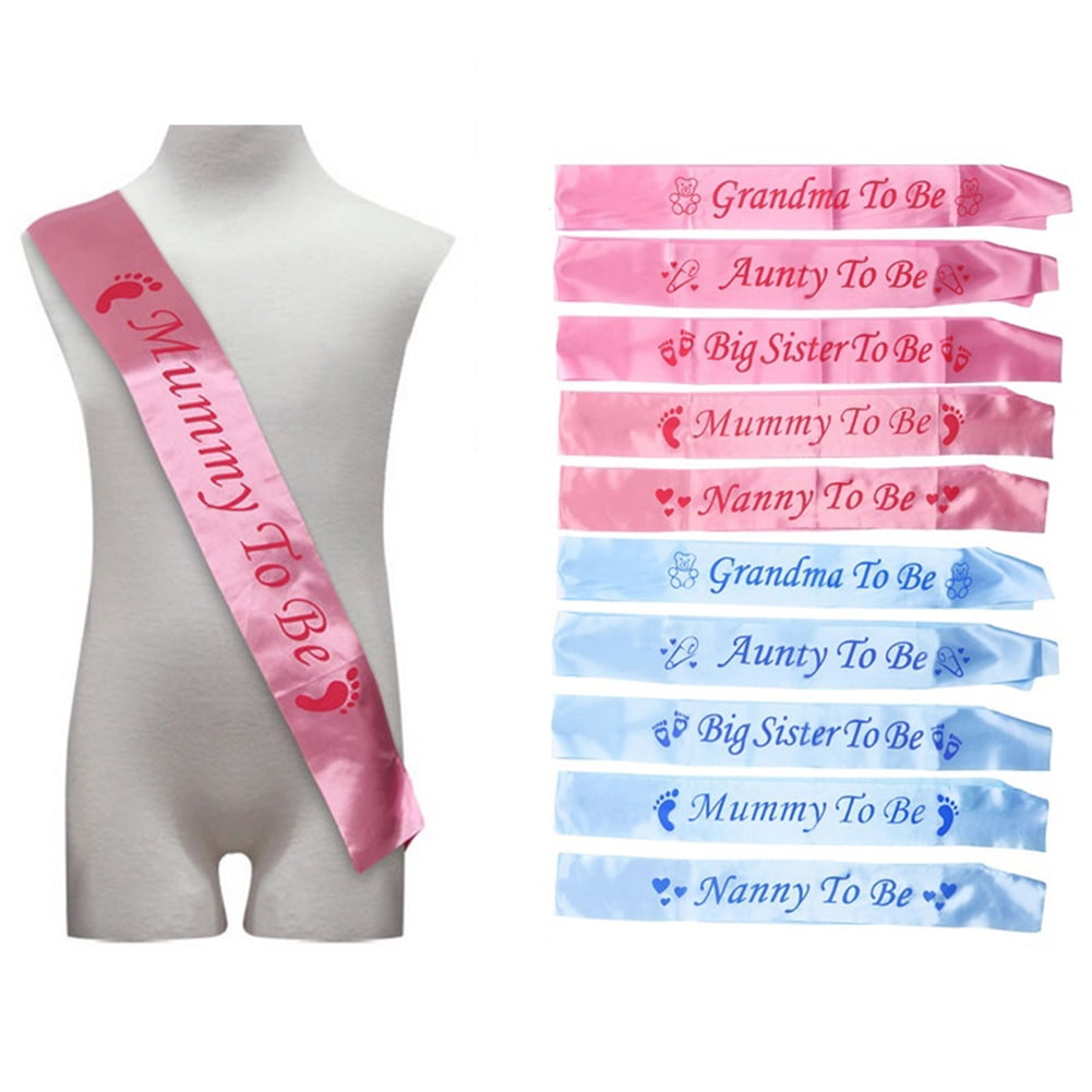 Baby Shower Party Supplies Big Sister Sash White Satin Wearable Gift New Colour 