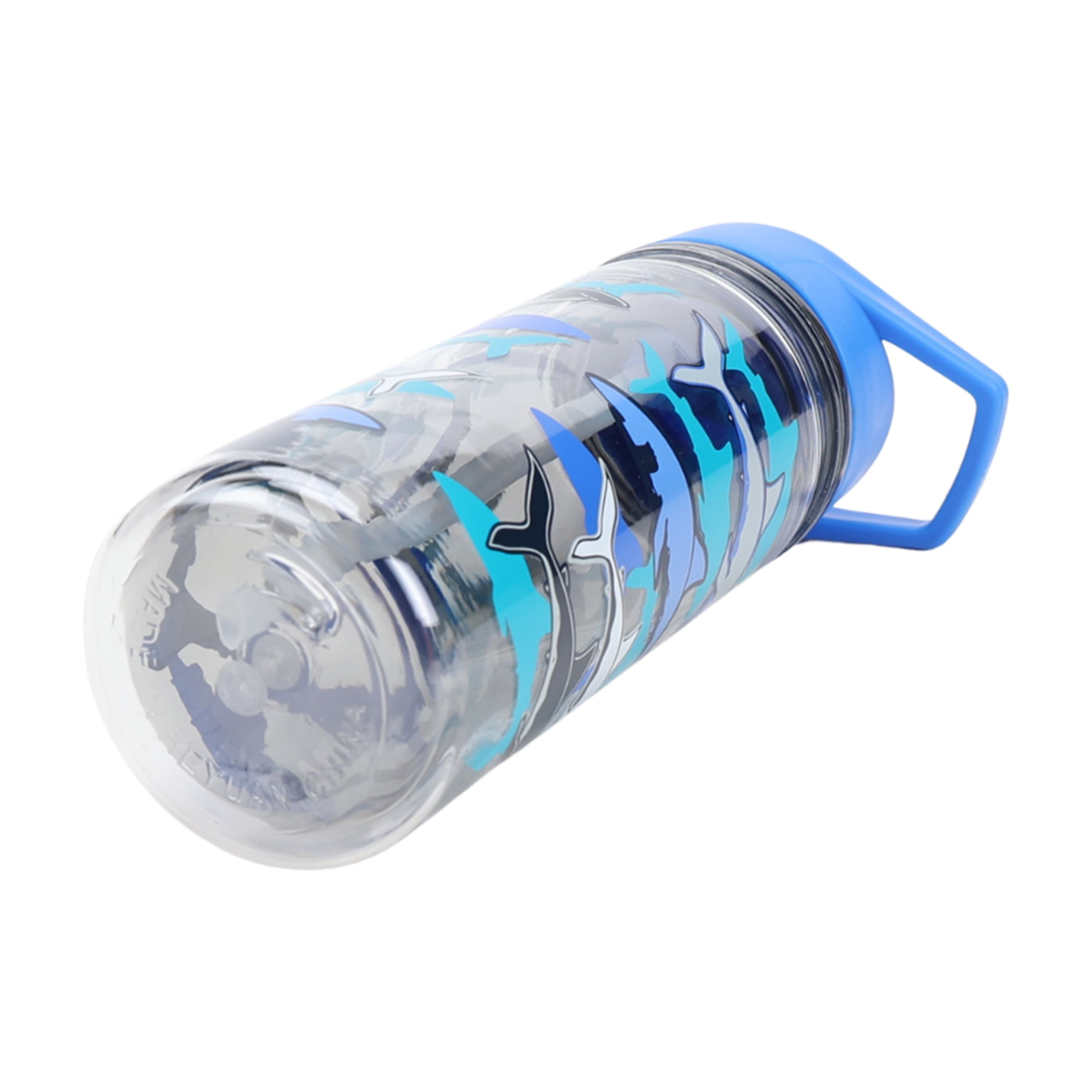 Your Zone 14-Ounce Plastic Water Bottle with Lid and Straw