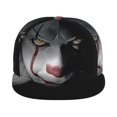 thumbnail image 2 of Pennywise Dancing Clown Flat Brim Bill Baseball Cap Adjustable Hat Hip Hop Caps for Dad Men Women, 2 of 9
