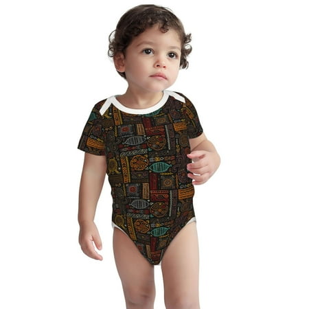 

Haiem Polynesian Turtles Printed Unisex-Baby Short Sleeve Onesies Bodysuits Unisex Babies Snap-Up Rompers-3 Months