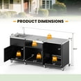 thumbnail image 3 of Costway Table de Gril Extérieur de 80 Pouces avec Évier, Armoire de Drainage, Dessus Amovible en Acier Inoxydable, 3 of 10