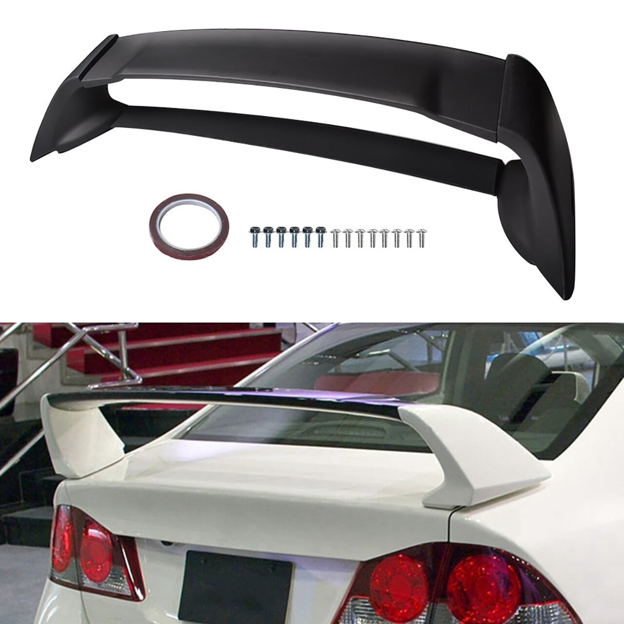 Glossy Black ABS Rear Trunk Spoiler Wing For 2006-2011 Honda Civic