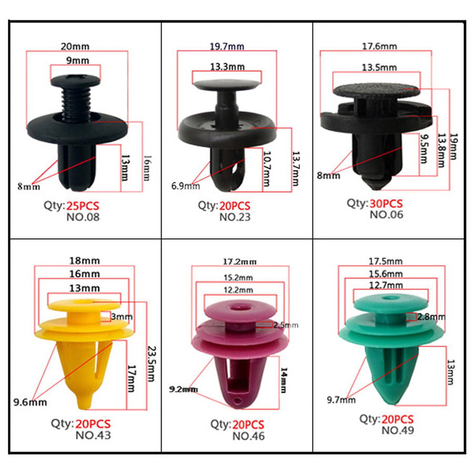 Zyutaosan 300Pcs Mixed Car Fasteners Car Door Bumper Mudguard Trim Panel Fender Lining Retainer Clip For Nissan Toyota Bmw Honda