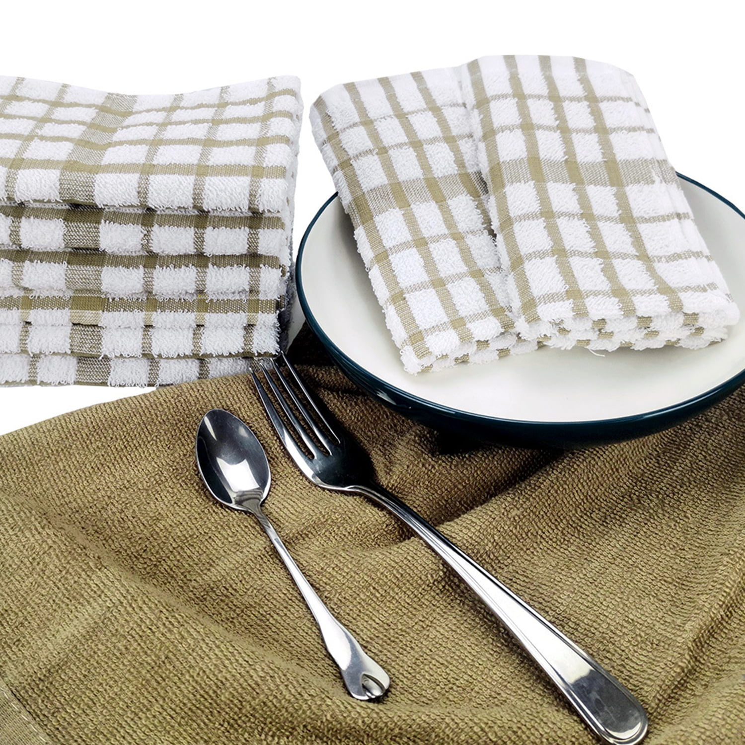 Raymond Clarke® Kitchen Towel Set, Hypoallergenic 100% Pure Organic Cotton  Dish Towels, Tea Towels Cotton, Kitchen Towels Cotton, Dish Cloths Cotton