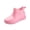Pink, variant on Rain Boots for Women Platform Short Ankle Waterproof Rubber Booties Slip On Garden Shoes Outdoor