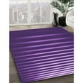 thumbnail image 3 of Ahgly Company Machine Washable Indoor Rectangle Transitional Jasmine Purple Area Rugs, 6' x 9', 3 of 7