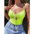 thumbnail image 1 of Txlixc, blusa Sexy para mujer, Color sólido, correa de eslinga, estilo Halter, moda, cómoda, transpirable, camiseta superior Txlixc Estilo de ocio, 1 of 2