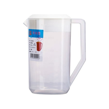

Reayehane Glass&Bottle Cold Water Kettle with Scale Plastic with Lid Ice Water Kettle Juice Kettle Large Kettle Large Capacity Heat Cold Water Kettle 2500Ml (Purple )