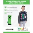 thumbnail image 4 of Sudadera con capucha Minecraft Creeper Mob para niños negro/gris oscuro 14-16, 4 of 6