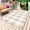 Cream, variant on Outdoor Rug 3' x 5', Beige Plaid Large Carpet Area Rugs for Patio, RV, Deck, Spring Summer Farmhouse Buffalo Checkered Water Absorption Camping Rug, Lightweight Washable Rugs Runner
