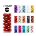thumbnail image 2 of 24 piezas/lote de bolas decorativas para árbol de Navidad de 3 cm/1,2 pulgadas de colores, bolas colgantes brillantes para decoración de casa, bar, fiesta, 2 of 5