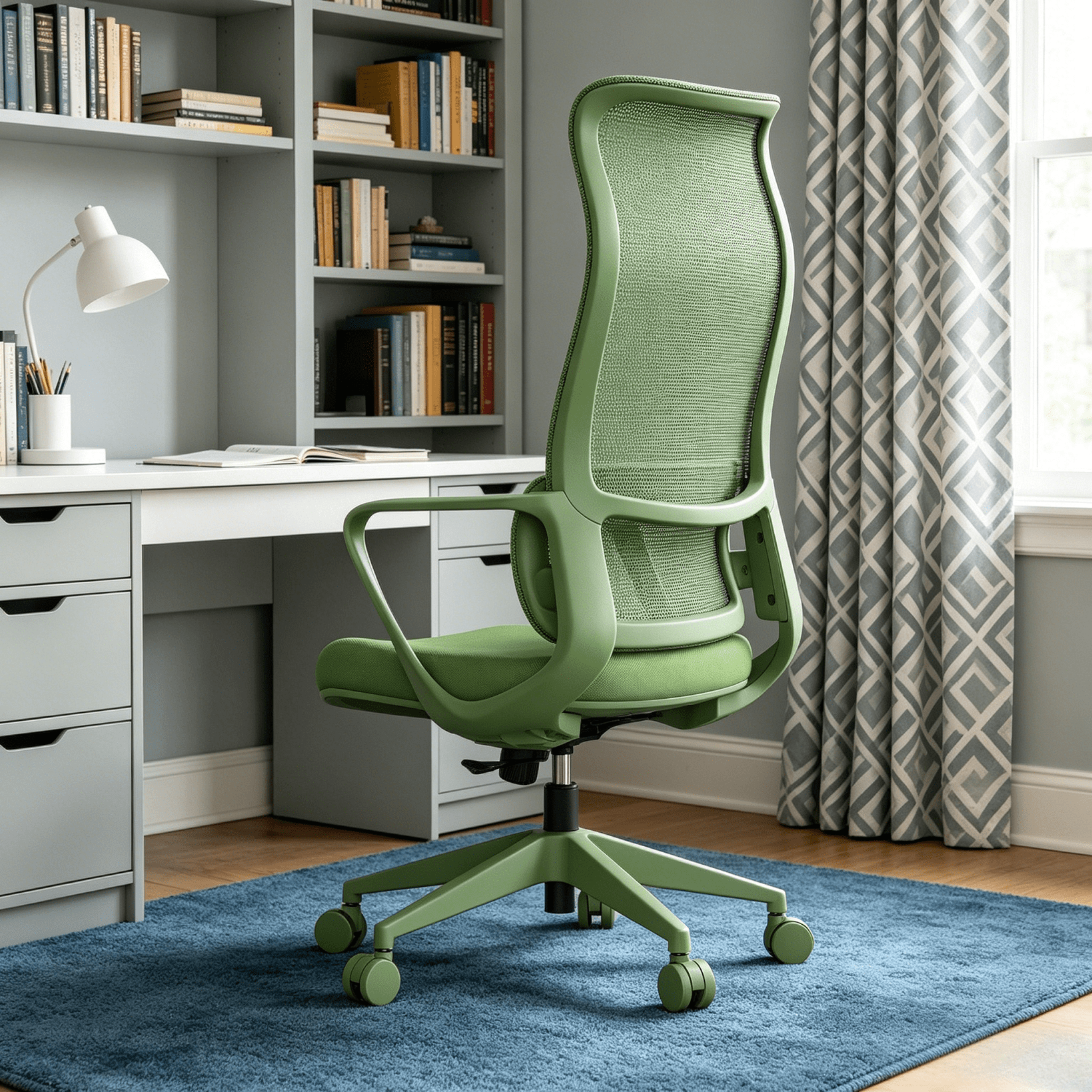 Homy Casa Ergonomic Mesh Office Chair with Adjustable Lumbar Support, High Back Desk Chair