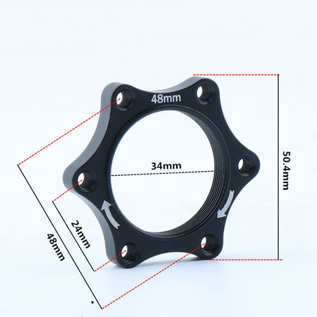 1pc 44/48mm Bike Bicycle Freewheel Threaded Hubs Disk Disc Brake Rotor Flange Adapter Aluminum Alloy Bicycle Accessories