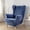 blue, variant on AIGIA Wingback Chair Cover 2-Piece Soft Stretch Wing Chair Slipcover Armchair Sofa Couch Cover with Elastic Bottom for Living Room Bedroom