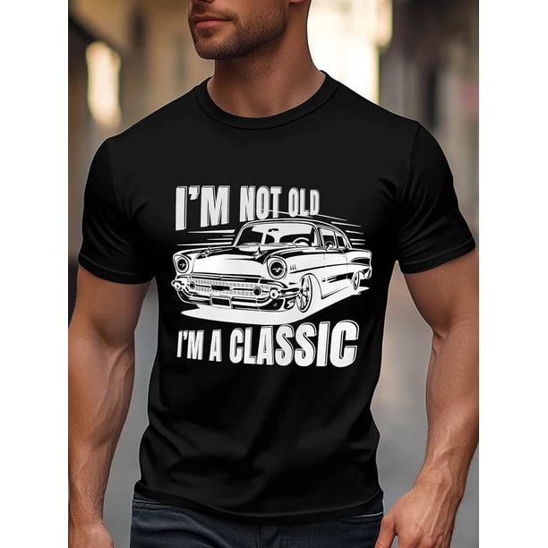 Men's T-Shirt,Short Sleeve Tee Shirt Casual Tops I'm Classic Crew Neck T Shirts for Men