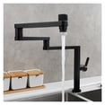 thumbnail image 1 of Brass Folding Kitchen Faucet Double Joint Swing Arms Hot Cold Water Three Section Extension Sink Faucet Dual Functions Tap ,Easy to Install, 1 of 7