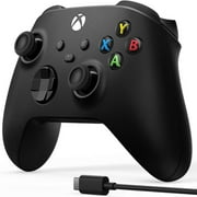 Microsoft Xbox Wireless Controller w/USB-C Cable for PC, Carbon Black, 1V8-00001 (2-Pack)