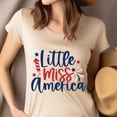 thumbnail image 4 of Girls' Graphic T-Shirt, Little Miss America Design, Red White Blue Tee, White, Size XL, 4 of 6
